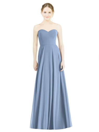 Shop Strapless Sweetheart Chiffon Bridesmaid Dress Calgary