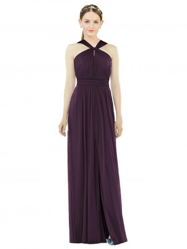 Shop Maxi Chiffon Halter Neck Bridesmaid Dress Calgary