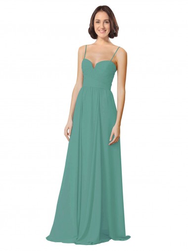 Shop Spaghetti Straps Sweetheart A-Line Chiffon Bridesmaid Dress Calgary