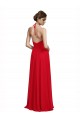 V-Neck Spaghetti Halter Strap Chiffon Bridesmaid Dress