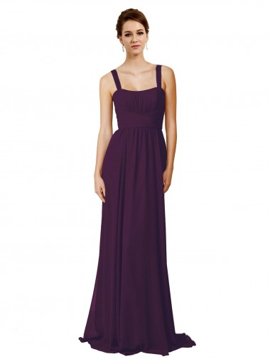 Shop Full Length Chiffon Bridesmaid Dress with Spaghetti Straps Calgary
