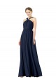 High V-Neck Floor Length Chiffon Bridesmaid Dress
