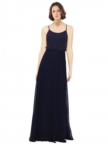 Shop Chiffon Bridesmaids Dress with Scoop Neckline Calgary