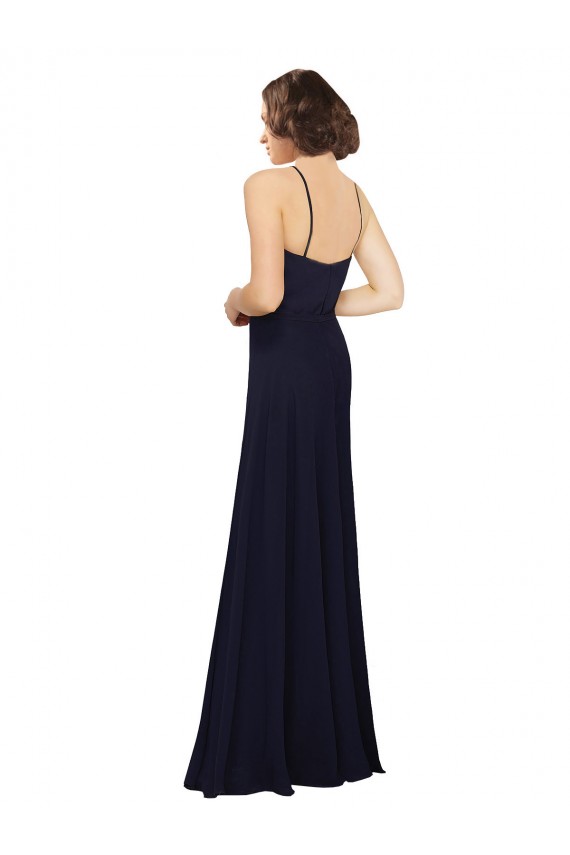 Chiffon Bridesmaids Dress with Scoop Neckline