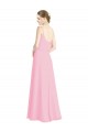 Spaghetti Straps A-Line Chiffon Bridesmaid Dress Low Back