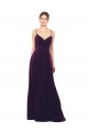 Floor Length A-Line Chiffon Bridesmaid Dress with Criss Cross Back