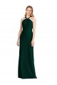 Sleek Full-Length Twist Halter Chiffon Bridesmaid Dress