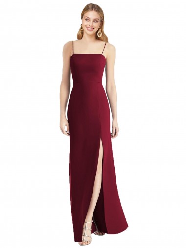 Shop Tie-Back Cutout Trumpet Chiffon Bridesmaid Dress with Front Slit Calgary