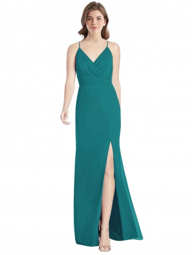 Shop Criss Cross Back Mermaid Wrap Chiffon Bridesmaid Dress Calgary