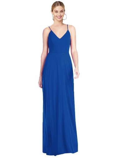 Shop Criss Cross Back A-Line Chiffon Maxi Bridesmaid Dress Calgary