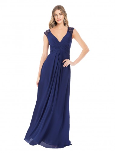 Shop Embroidered Keyhole Back Chiffon Bridesmaid Dress Calgary