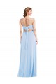 Tie Back Cutout Maxi Formal Bridesmaid Dress with Front Slit