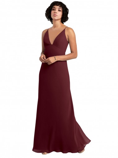 Shop Notched Neckline Empire Waist Chiffon Slip Bridesmaid Dress Calgary