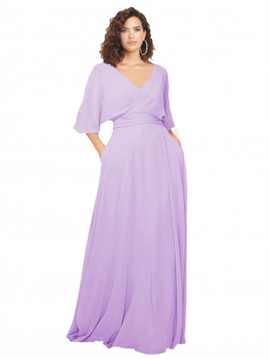 Shop Chiffon Bridesmaid Dress with Ruched Waist Calgary