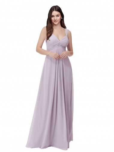 Shop Draped Chiffon Bridesmaid Dress with Sash Calgary