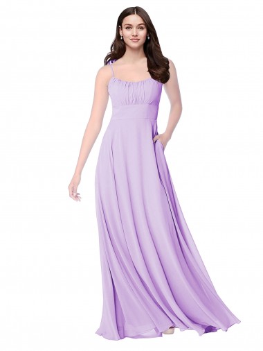 Shop Chiffon A-Line Chiffon Bridesmaids Dress with Ruched Bodice Calgary