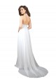 Halter Plunge V-Neckline Chiffon Dress with High Leg Split
