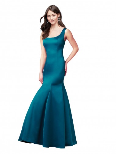 Shop Long Sleek Satin Bridesmaid Dress / Prom Dress with U-Back Calgary