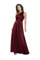 One Shoulder Formal Silky Satin Bridesmaid Dress / Prom Dress with Subtle Pleats