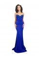 Sweetheart Flower Neckline High Neck Formal Crepe Bridesmaid Dress / Prom Dress