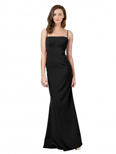 Shop Fit and Flare Slim Formal Crepe Bridesmaid Dress / Prom Dress with Cutout Back Calgary