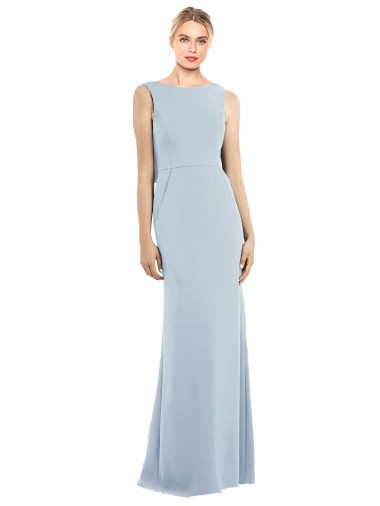 Shop Draped Backless Crepe Bridesmaid Dress / Prom Dress with Pockets Calgary