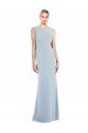 Draped Backless Crepe Bridesmaid Dress / Prom Dress with Pockets