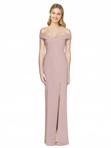 Shop Off the Shoulder Criss Cross Back Trumpet Bridesmaid Dress / Prom Dress Calgary