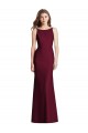 Open Cowl Back Bateau Neck Trumpet Bridesmaid Dress