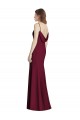Open Cowl Back Bateau Neck Trumpet Bridesmaid Dress