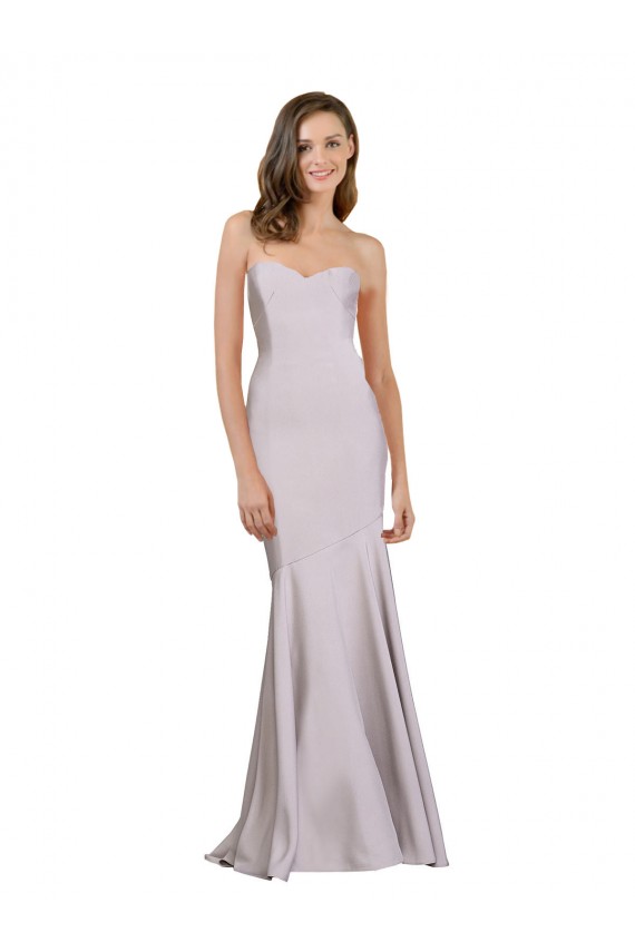Crepe Mermaid Bridesmaid Dress / Prom Dress with Low Back