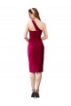 One Shoulder Short Formal Crepe Cocktail Length Bridesmaid Dress / Prom Homecoming Dress