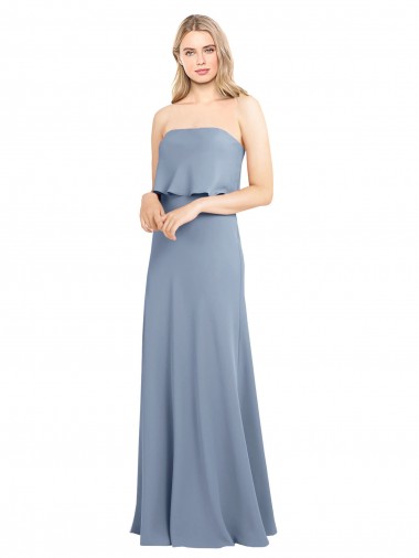 Shop High Neck Sheath Sleeveless Stretch Formal Crepe Bridesmaid Dress / Prom Dress Calgary