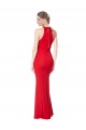 Halter Neck Keyhole Back Sleeveless Formal Crepe Maxi Bridesmaid Dress / Prom Dress
