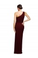 One Shoulder Sheath Formal Crepe Bridesmaid Dress / Prom Dress with High Side Split