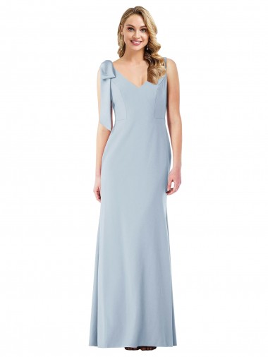 Shop V-Back Bow Shoulder Trumpet Bridesmaid Dress / Prom Dress Calgary
