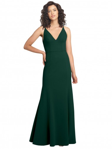 Shop Form Fitting Stretch Formal Crepe A-Line Bridesmaid Dress / Prom Dress Calgary