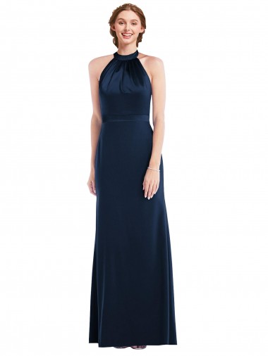 Shop High Neck Open Back Long Maxi Bridesmaid Dress / Prom Dress Calgary