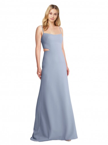 Shop Feminine Scoop Neckline Long Crepe Slip Bridesmaid Dress / Prom Dress  Calgary