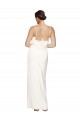 High Neck Formal Stretch Satin Bridesmaid Dress / Prom Dress with Low Back and Side Slit