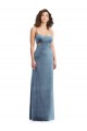 Spaghetti Strap Long Full Length Formal Velvet Maxi Bridesmaid Dress / Prom Dress